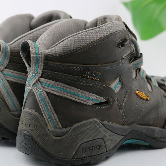 Keen Womens Detroit XT Work Boot Size 7 Gray Leather Waterproof Utility SteelToe - Picture 6 of 12